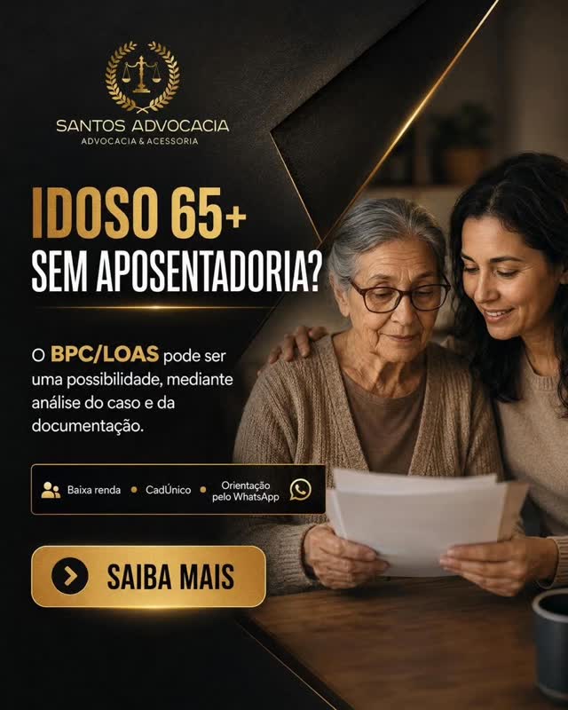 Capa de orientação sobre BPC e LOAS publicada pela Santos Advocacia
